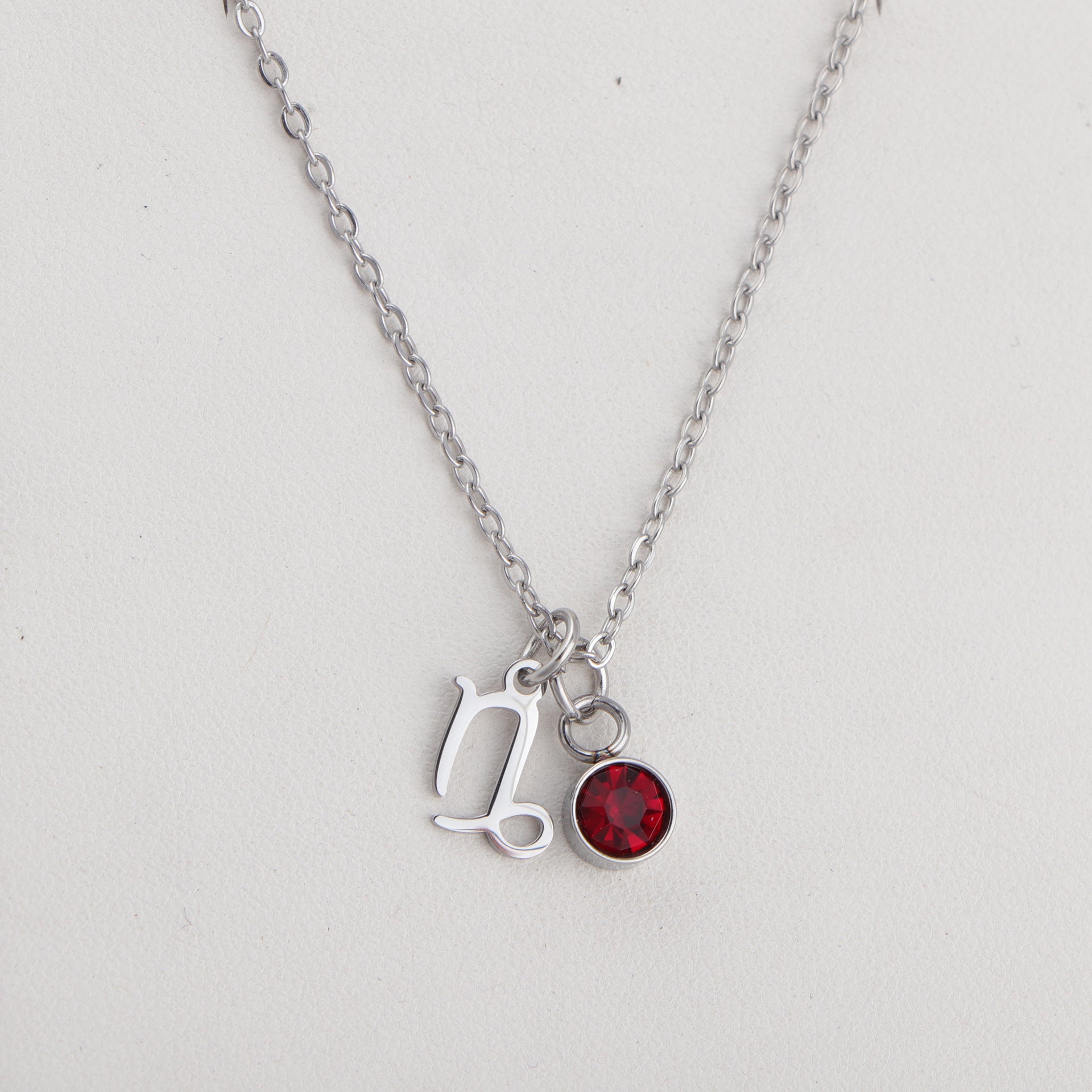 Buy Western Birthstone Necklace With 12 Zodiac Gemstone Pendants online at Fashionner.