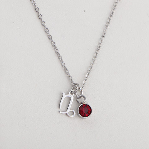 Buy Western Birthstone Necklace With 12 Zodiac Gemstone Pendants online at Fashionner.
