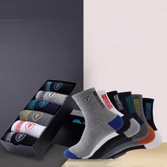 Sports Socks Men's Mid-calf Length Sock Deodorant And Sweat-absorbing Long Mid-calf - Fashionner