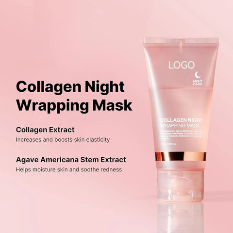 Masque de nuit peeling au collagène, étirable, nettoyant en profondeur, rajeunissant et hydratant