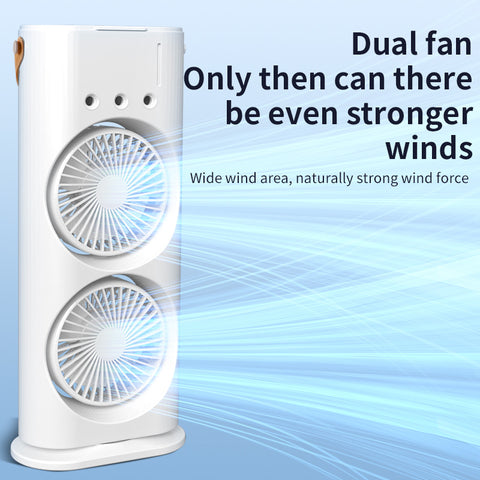 Climatiseur personnel Double-Ended USB Rechargeable Mini Climatiseur Portable Ventilateur de refroidissement d'air