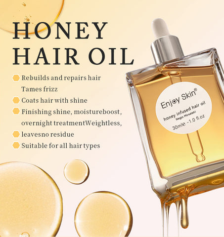 Fournisseur professionnel Huile capillaire au miel pour lisser les cheveux Réparation et sérum capillaire hydratant