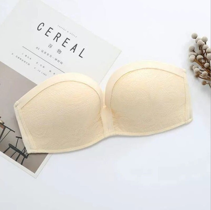 Buy Strapless Underwear Invisible Bra Gathers Anti-slip online at Fashionner.
