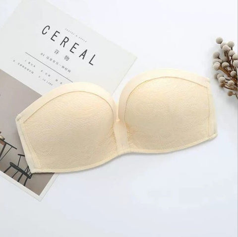 Buy Strapless Underwear Invisible Bra Gathers Anti-slip online at Fashionner.