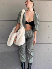 Oversized Capacity Tote Women's Plush Shoulder Tote Bag - Fashionner