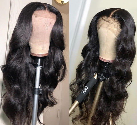 Perruque Lace Front à Ondulations Corporelles pour Femmes Noires