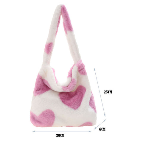 Portable Plush Handbag For Women - Fashionner