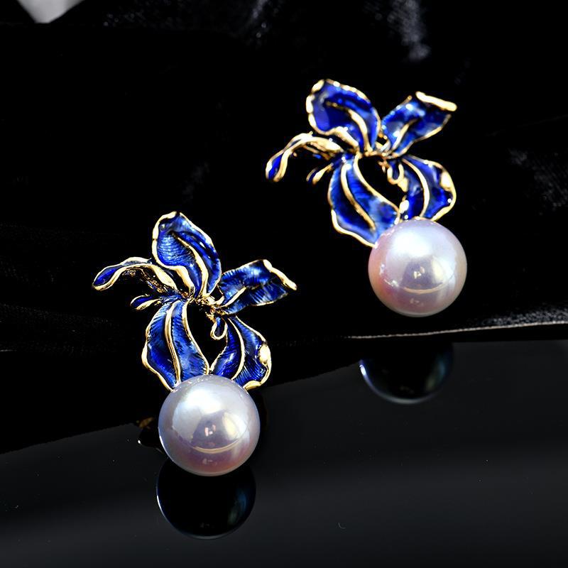 Buy French-Style Dripping Earrings For Women Inlaid With Pearls online at Fashionner.
