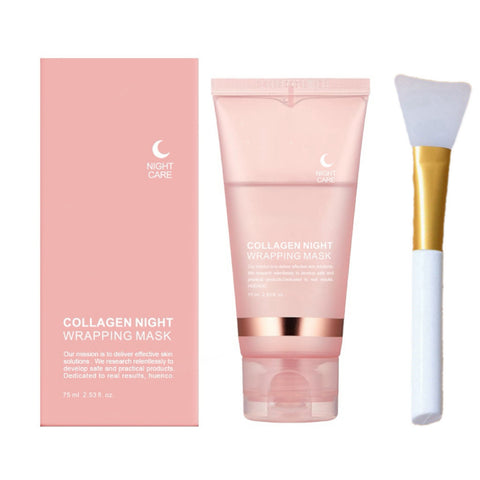 Masque de nuit peeling au collagène, étirable, nettoyant en profondeur, rajeunissant et hydratant