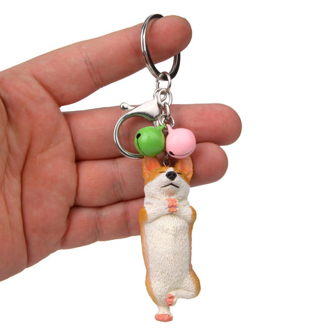 Porte-clés d'escalade Corgi indépendant Yoga Dog Bell