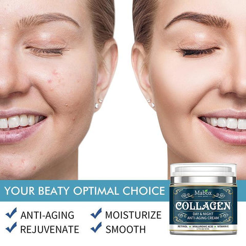 Crème Visage Hydratante au Collagène Produits de Soin Anti-Âge Crème Visage Hydratante Anti-Rides