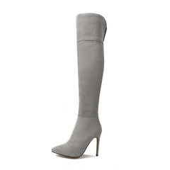 Stiletto Heel Pointed Toe 32-46 Size Over The Knee Boots - Fashionner