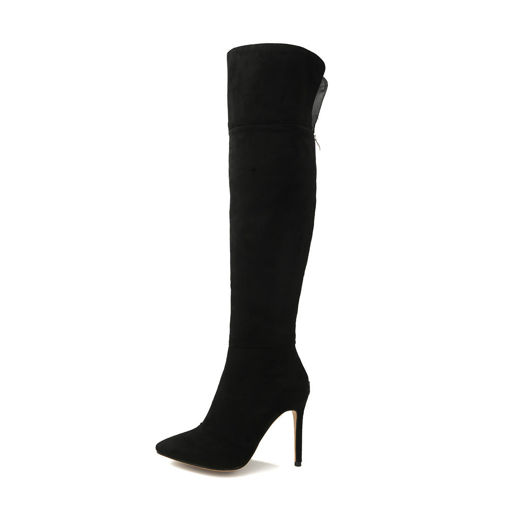 Stiletto Heel Pointed Toe 32-46 Size Over The Knee Boots - Fashionner