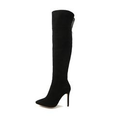 Stiletto Heel Pointed Toe 32-46 Size Over The Knee Boots - Fashionner