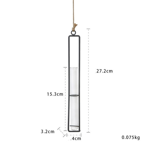 Creative Home Modern Minimalist Long Wall Hanging Hydroponic Plant Vase