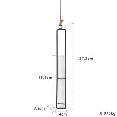 Creative Home Modern Minimalist Long Wall Hanging Hydroponic Plant Vase