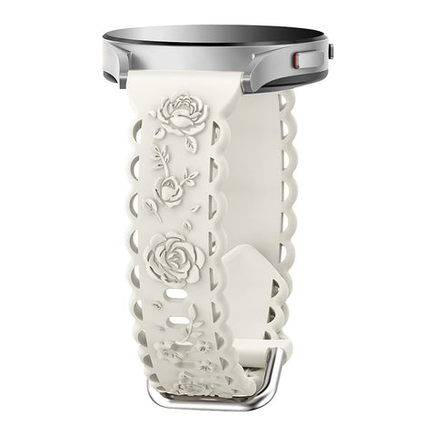 Suitable For 20Mm Flat Silicone Strap With Hollowed Out Rose Style Strap