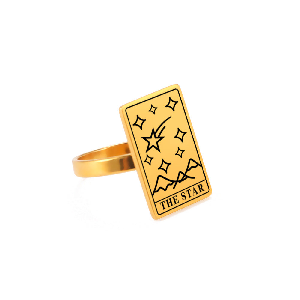 Student Couple Constellation Tarot Ring