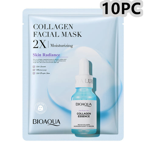 Masque facial au collagène hydratant et raffermissant Masque en tissu Acide hyaluronique Masques faciaux Soin de la peau Gel Soin de la peau