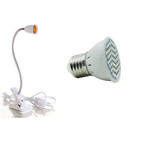 Phyto Lampe LED Horticulture Plein Spectre E27 Lampe de Croissance pour Plantes avec Clip pour Serre Hydroponique Légumes Fleurs Fitolampy