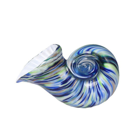 Porte-stylo en forme de conque de nautile en verre créatif, ornements de décoration hydroponique