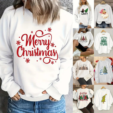 Pull à col rond de Noël pour femmes