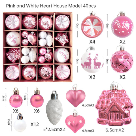 Décoration de Noël 6cm boule électrolytique boule en plastique boule peinte de forme spéciale cadeau de boule de Noël pendentif de sapin de Noël