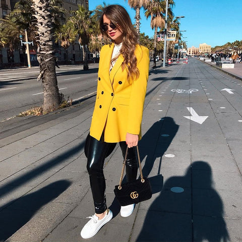 Blazer jaune pour femme