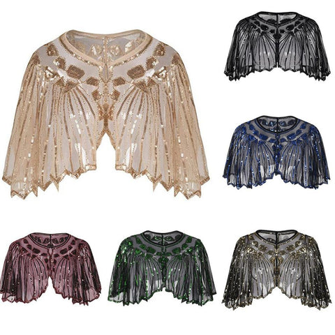 Robe de soirée à sequins et dentelle