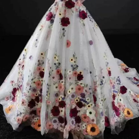 Fleurs Exquises Bienvenue Banquet de Robes en Laine