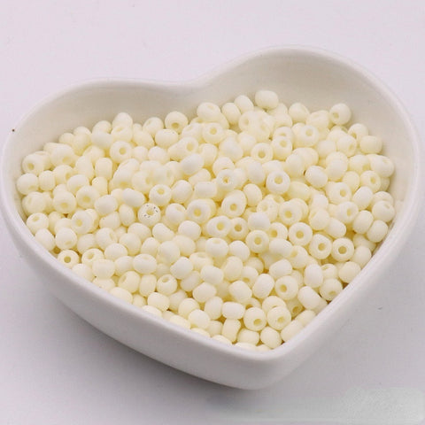 Perles de riz en verre Macaron Super Premium 4 mm