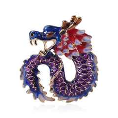 Alloy dripping oil zodiac dragon brooch