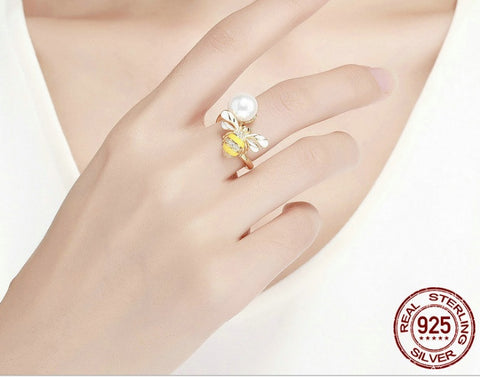Bague femme abeilles