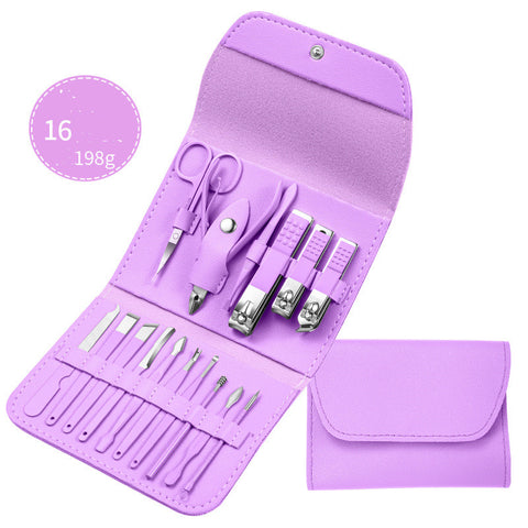 Professional Scissors Nail Clippers Set Ear Spoon Dead Skin Pliers Nail Cutting Pliers Pedicure Knife Nail Groove Trimmers - Fashionner
