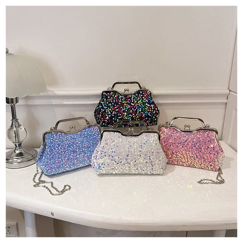Nouveau sac à main à bandoulière tendance mode Sac de soirée niche à paillettes