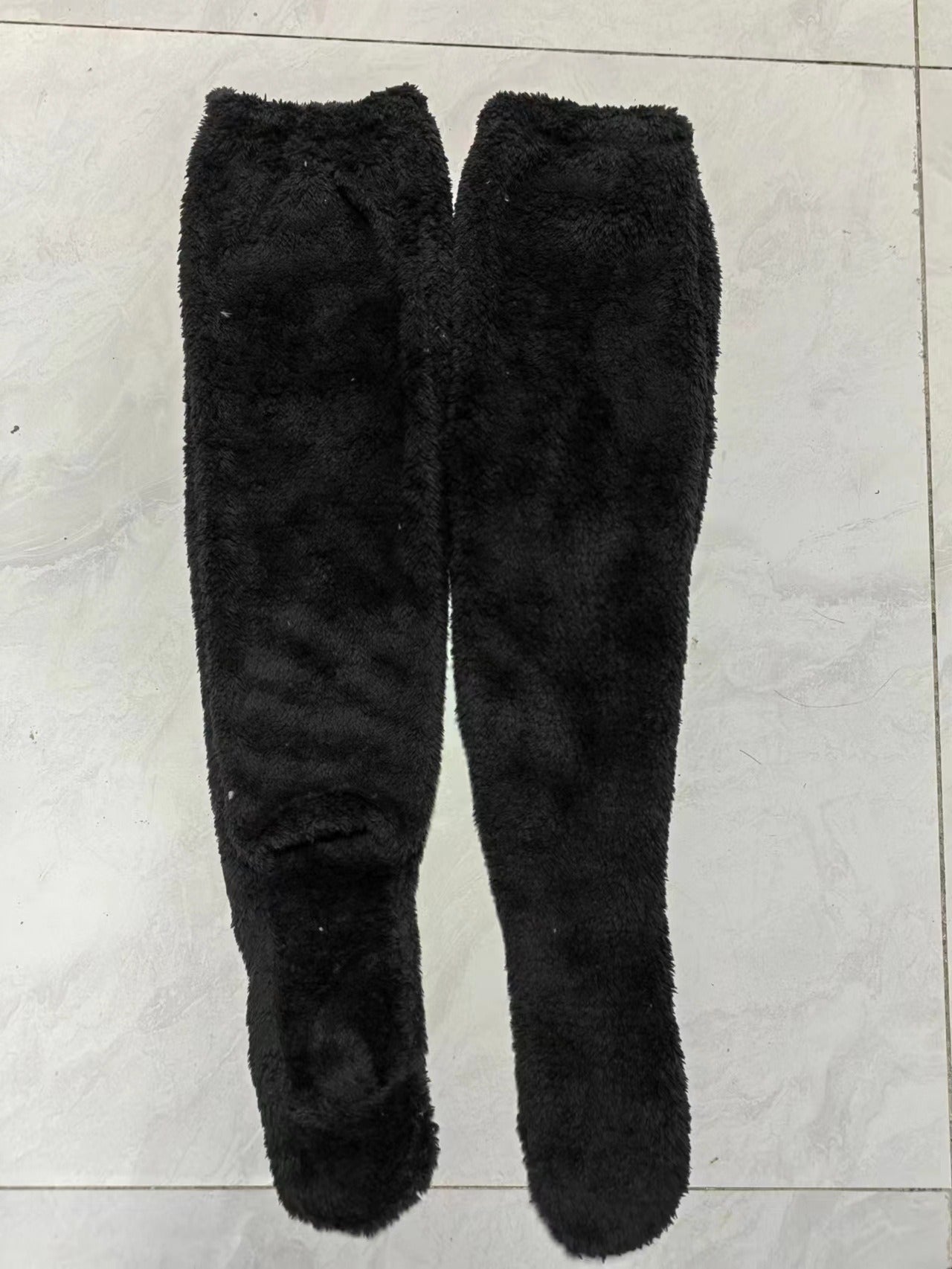 Indoor Plush Warmth Long Socks Cute Fuzzy Socks Over Knee Winter Leg Warmers Plush Sock Slippers Cozy Stocking - Fashionner