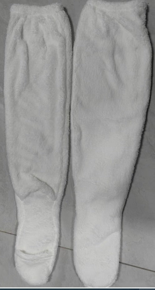 Indoor Plush Warmth Long Socks Cute Fuzzy Socks Over Knee Winter Leg Warmers Plush Sock Slippers Cozy Stocking - Fashionner