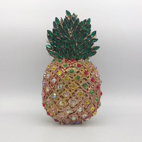 Pochette de Soirée Diamant Ananas Sac à Main Entièrement Diamanté pour Fête ou Banquet