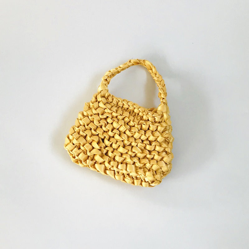 Ribbon bag Hyuna woven bag crochet bag silk scarf bag summer female mobile phone bag handbag