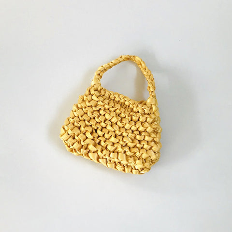 Sac à ruban Hyuna sac tissé sac crochet sac à foulard en soie sac de téléphone portable d'été pour femme sac à main