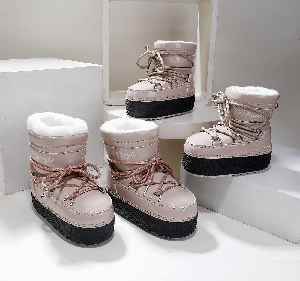 Parent-child Platform Space Boots Moon Boots Sleeve - Fashionner