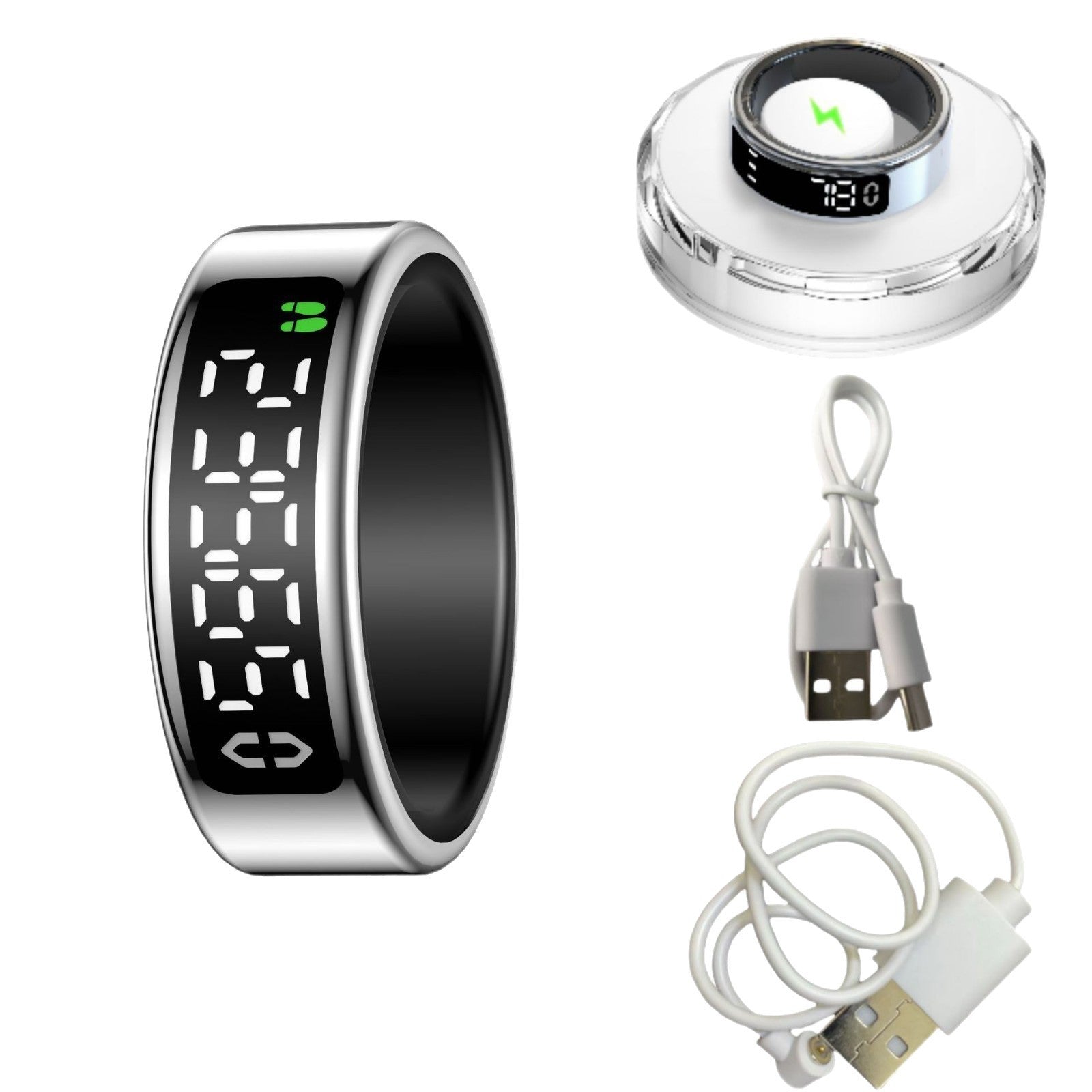 Heart Rate Blood Oxygen Sleep Sports Display Smart Ring
