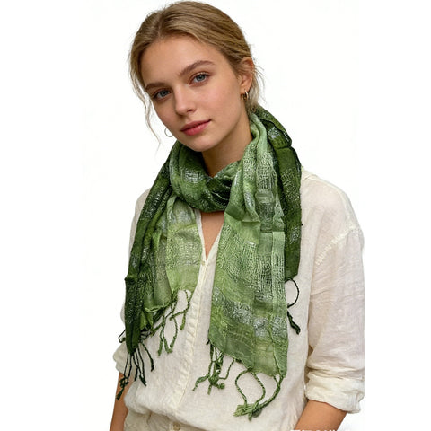 Buy Lightweight Long Scarf With Metallic Shimmer,Vacation,Daily Life,Evening Party,Office Appropriate Subtlety For Women Men,For Casual Outfits online at Fashionner.