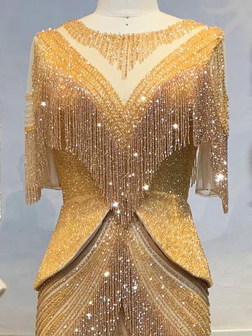 Robe de Soirée Sirène Femme Élégante Reine Banquet