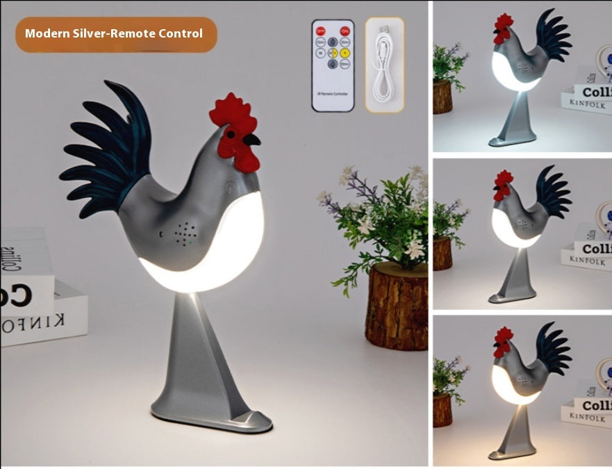 Creative USB Charging Rooster Decoration Table Lamp Home Decor