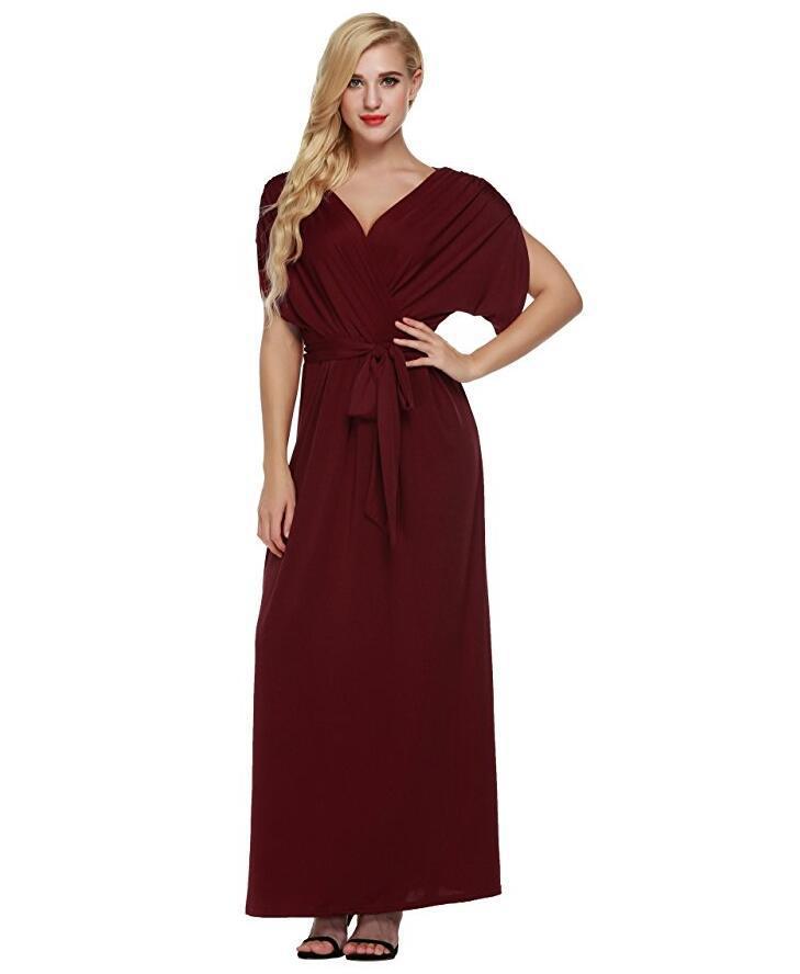 4XL Big Size Dress Elegant Women Long Dresses Summer Dresses - Fashionner