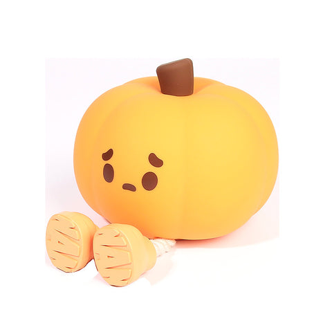Décoration d'intérieur Lampe de nuit citrouille d'Halloween Mignonne lampe en silicone souple Tactile Intensité réglable Rechargeable Lumière décorative de chevet Cadeaux pour enfants Décorations d'Halloween