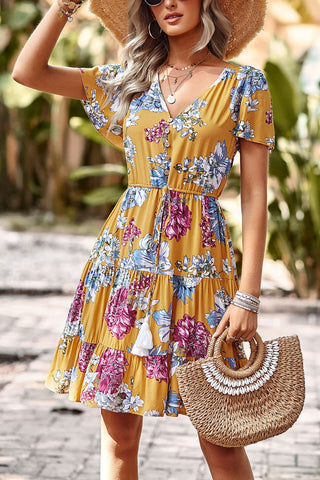 Women Summer Casual Printed Maxi Dress Party Evening Dresses - Fashionner