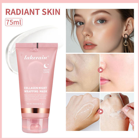 Lakerain Masque de Nuit Facial Hydratant au Collagène Anti-Déchirure et Anti-Arrachement