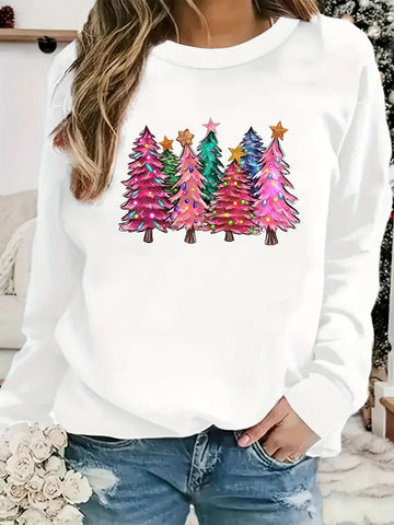 Pull à col rond de Noël pour femmes
